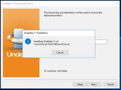 正在安装 Undelete